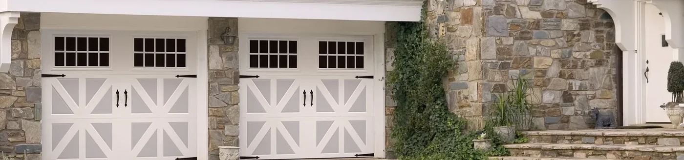Modern garage door installed on a residential home